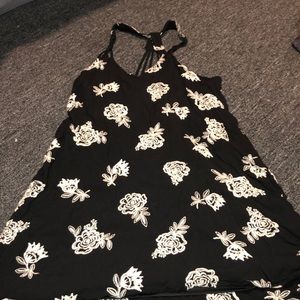 Black dress with white flowers